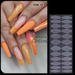 Stickere pentru tipsurile Polygel smart full duet system, Set 24 bucati OM-01